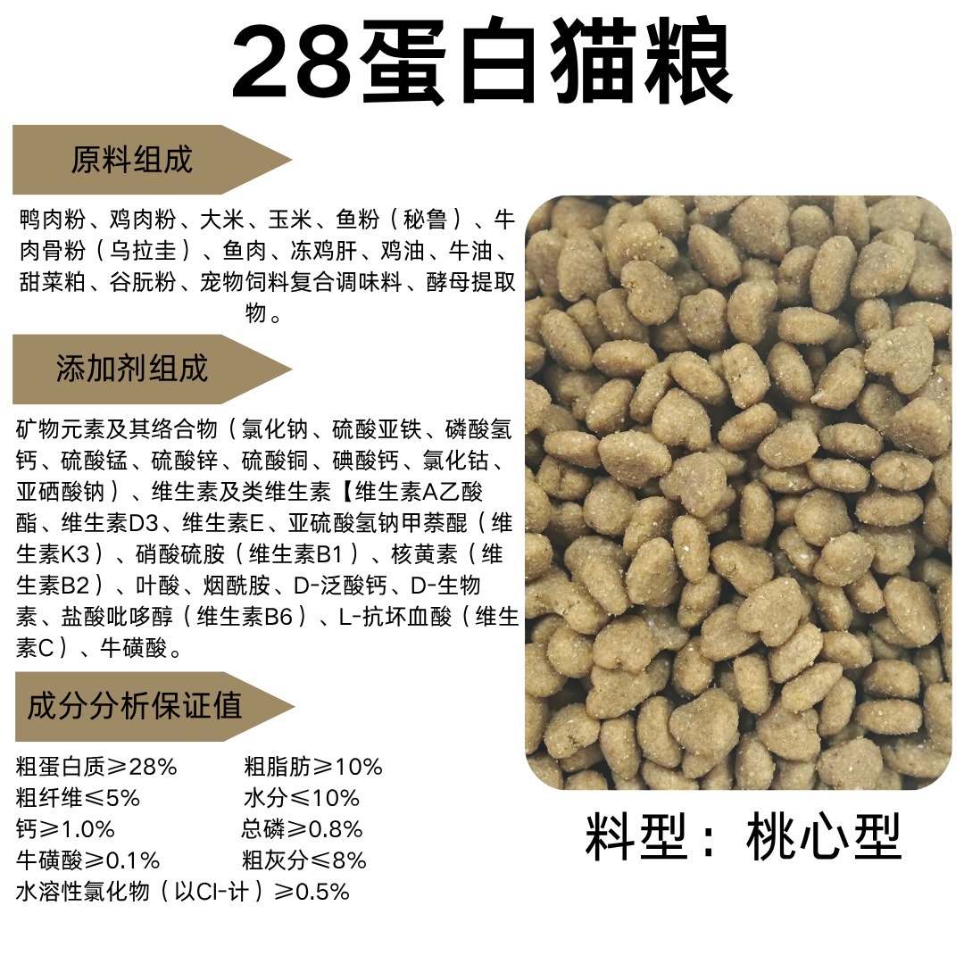 Bolsa de comida para gatos de precio completo, 50 kg de comida para gatos, 2.5 kg de alimentos principales, comida para gatos de precio completo, almacenamiento de alimentos para gatos al por mayor.