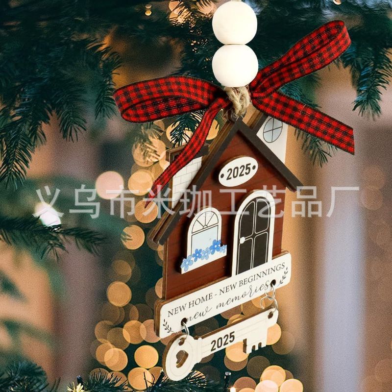 2025年越境新築祝いギフト クリスマス 母の日 バレンタインデー 装飾品 玄関用丸型木製吊り飾り|undefined