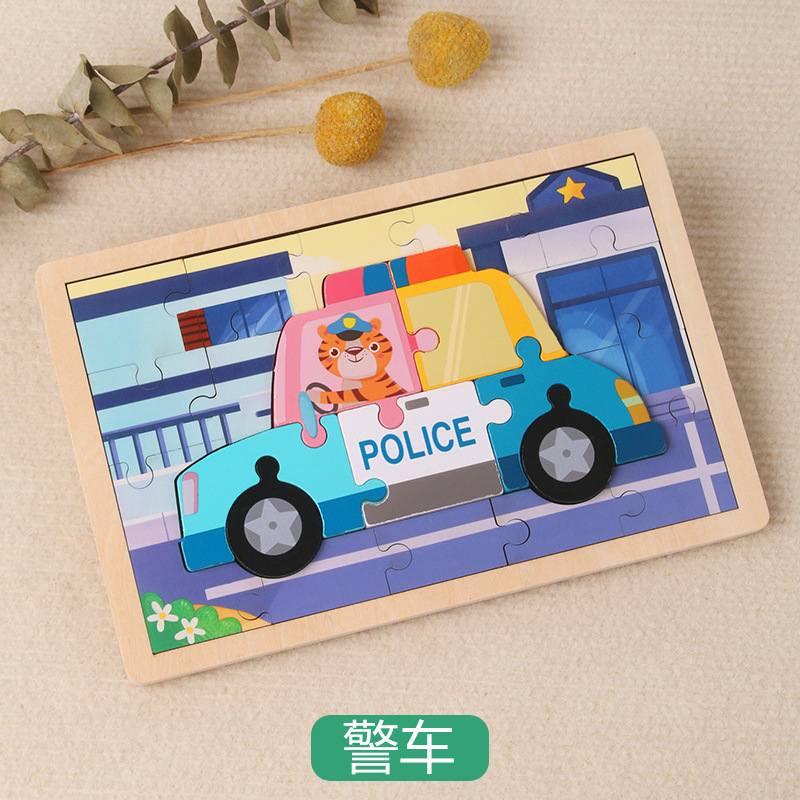 Juguetes de rompecabezas de madera transfronterizos de dibujos animados para niños rompecabezas de dibujos animados para bebés educación temprana fábrica de regalos de acertijos image 14
