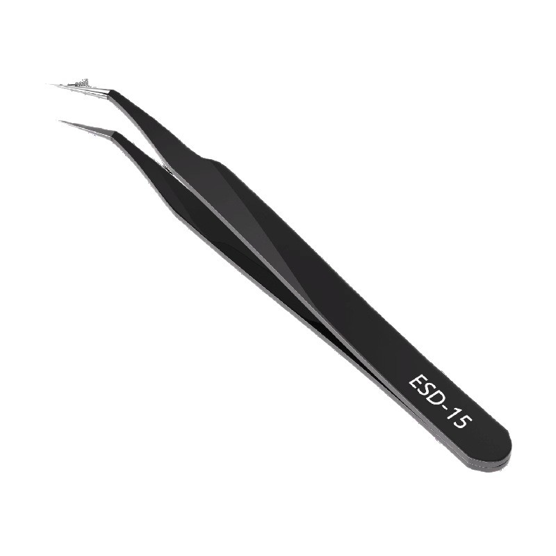 Specialized Tweezers for Bead Art, Stainless Steel DIY Handmade Pointed Anti-Static High-Precision Long Tweezers