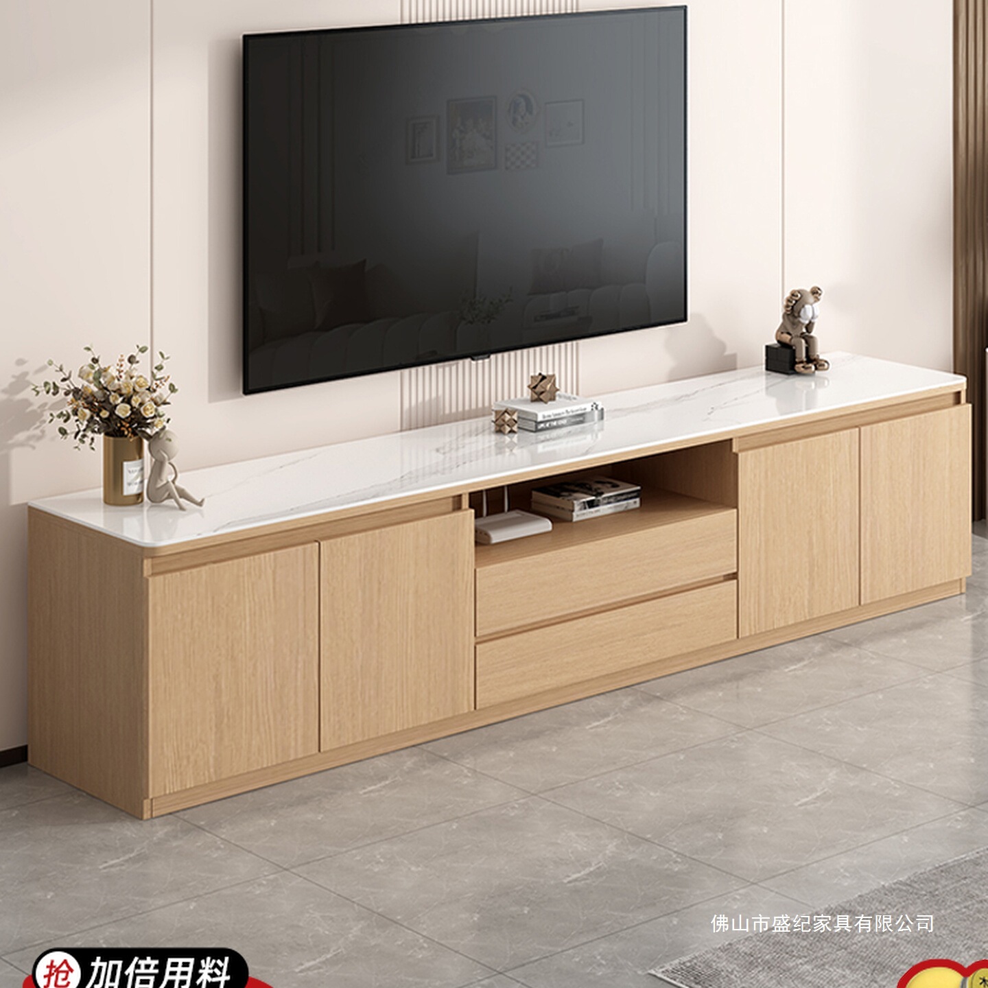 Slate Tv Cabinet Solid Wood Log Floor Cabinet Living Room Small Apartment High Cabinet Floor Cabinet Coffee Table Tv Cabinet Combination