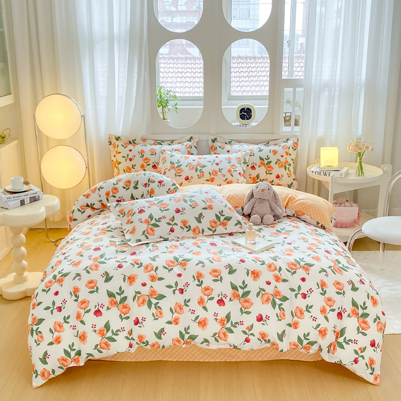 New Super Soft Machine Washable Cotton Four-Piece Student Dormitory Three-Piece Bedding Set Supports Drop Shipping