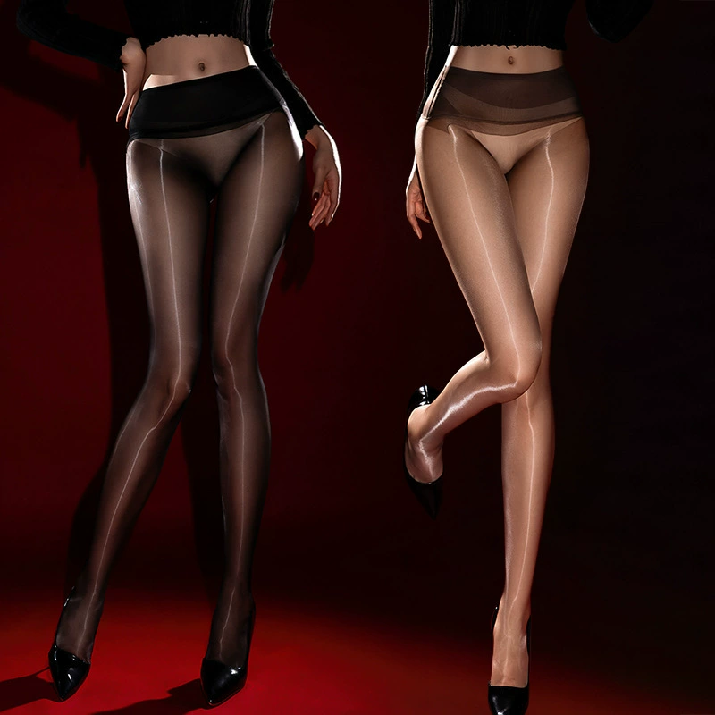 XHN "Ванильное желе" Aurora Gloss Mesh Seamless Stockings для женщин тонкие сексуальные полосатые бесшовные базовые носки