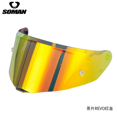 Soman-F1 Model Helmet Lens | Dəbilqə (Kaska) aksesuarları - tea-slice-revo-red-gold