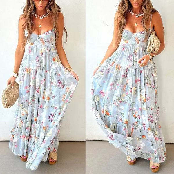 summer shiffon long skirt
