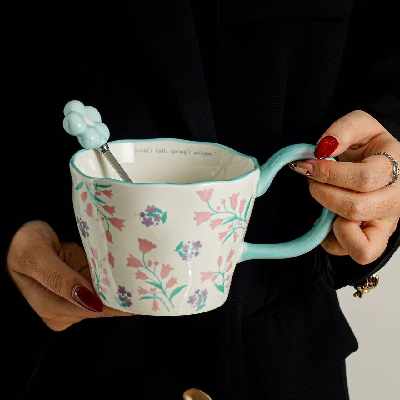 Tazas de cerámica de gran capacidad de tazas de agua de pareja de alta calidad tazas de café de oficina de mujeres tazas de té
