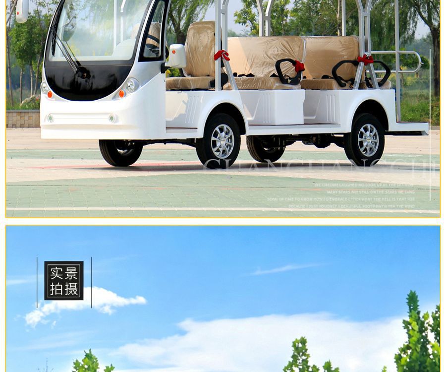 8-14 Seat Electric Sightseeing Car for Tourist Attractions, Sightseeing Vehicles for Scenic Spots, Electric Shuttle Buses for Tours