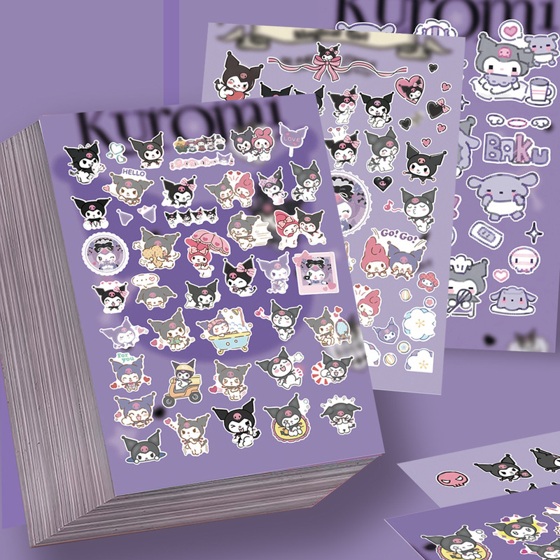 8 Pieces of Kuromi Cut Film Stickers Sanrio High-Looking Girl’S Heart Popular Peripheral Collage Material Waterproof Stickers 8 Pieces of Kuromi Cut Film Stickers Sanrio High-Looking Girl’S Heart Popular Peripheral Collage Material Waterproof Stickers