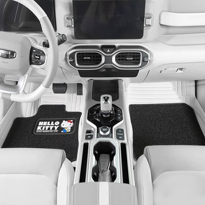 Hellokitty Car Floor Mats, Fully Enclosed, Designed for Women's Cars, Anti-Dirt, Cute Interior, Pink Driver's Seat Mat (Modelə uyğun ayaqaltı) - pearl-white-driver-passenger-real-vehicle-pattern-customization-easy-disassembly-high-sided-upright