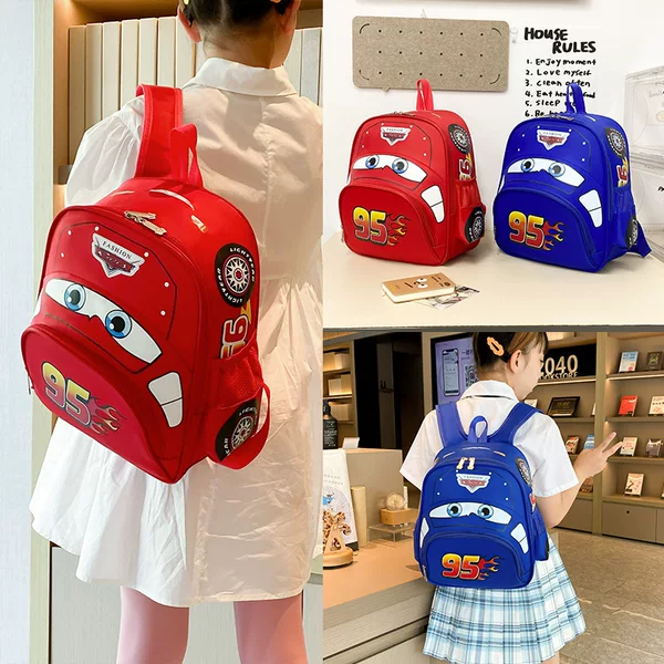 Kindergarten School Bag Cartoon Car Children's Backpack Small and Medium Class Children's Backpack Boys and Girls Travel Bag Foreign Trade