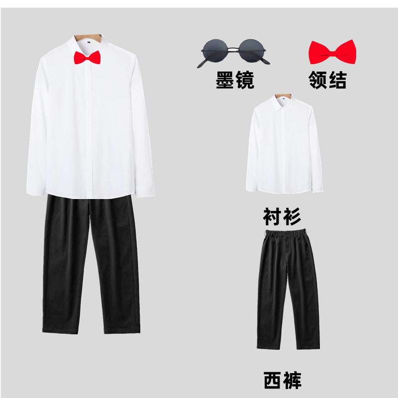 Brother, shirt, trousers, demi-season long-sleeve, classic suit jacket 3