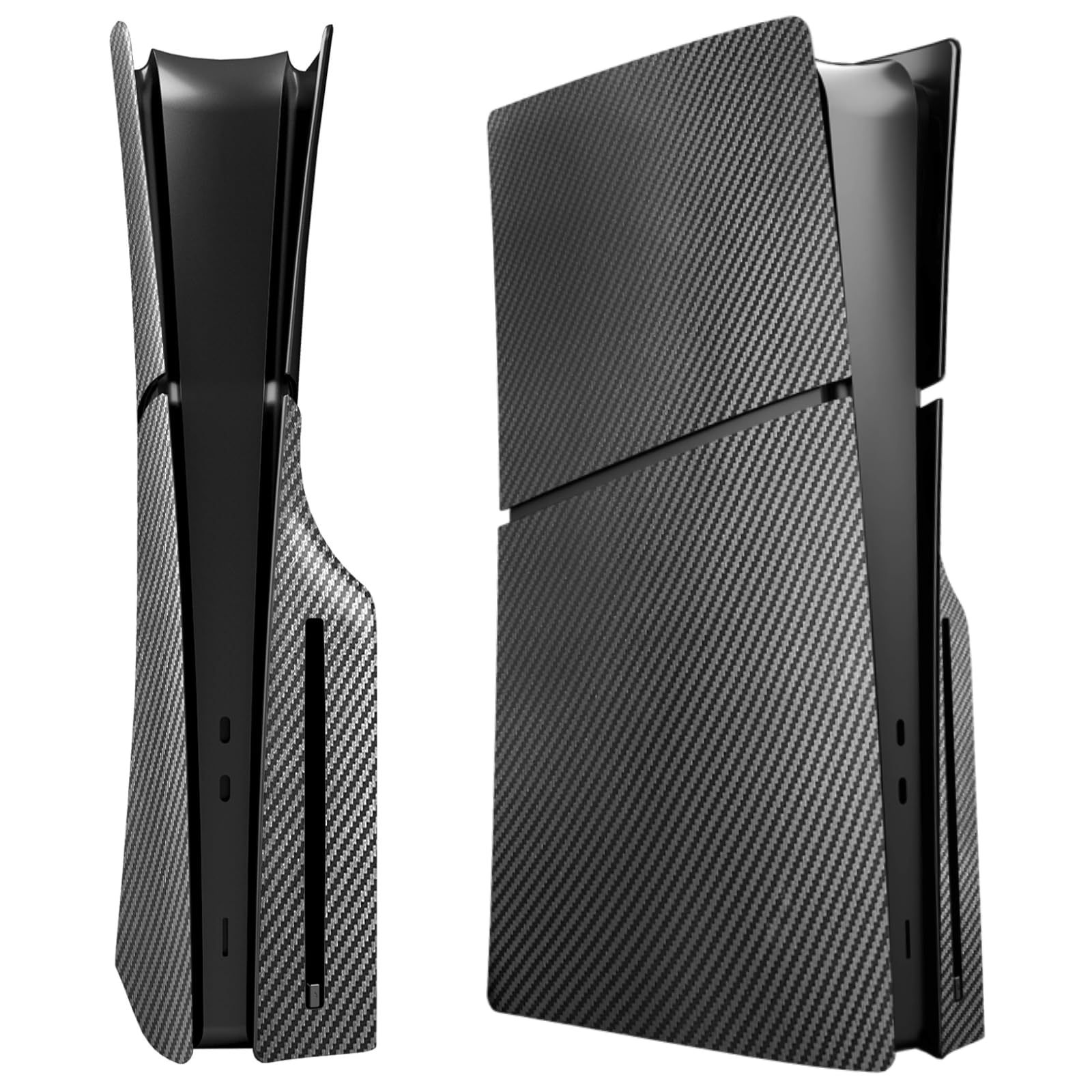 Exclusivo transfronterizo para PS5 Slim Carcasa de repuesto de fibra de carbono Funda protectora de consola de juegos Versión de unidad óptica digital desmontable