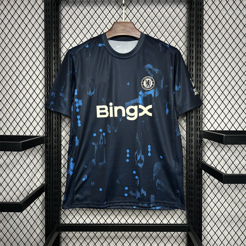 2526 新しいタイ版チェルシーホームとアウェイサッカーユニフォームレトロバージョン半袖サッカーユニフォーム成人男性プリント|undefined