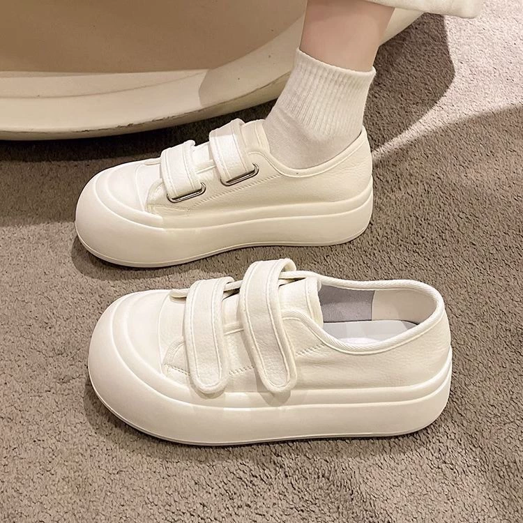 Повседневная женская обувь, кроссовки, Женская Новинка 2023 года, осенняя Белая обувь на толстой подошве, женская спортивная обувь с большим носком, весна и осень