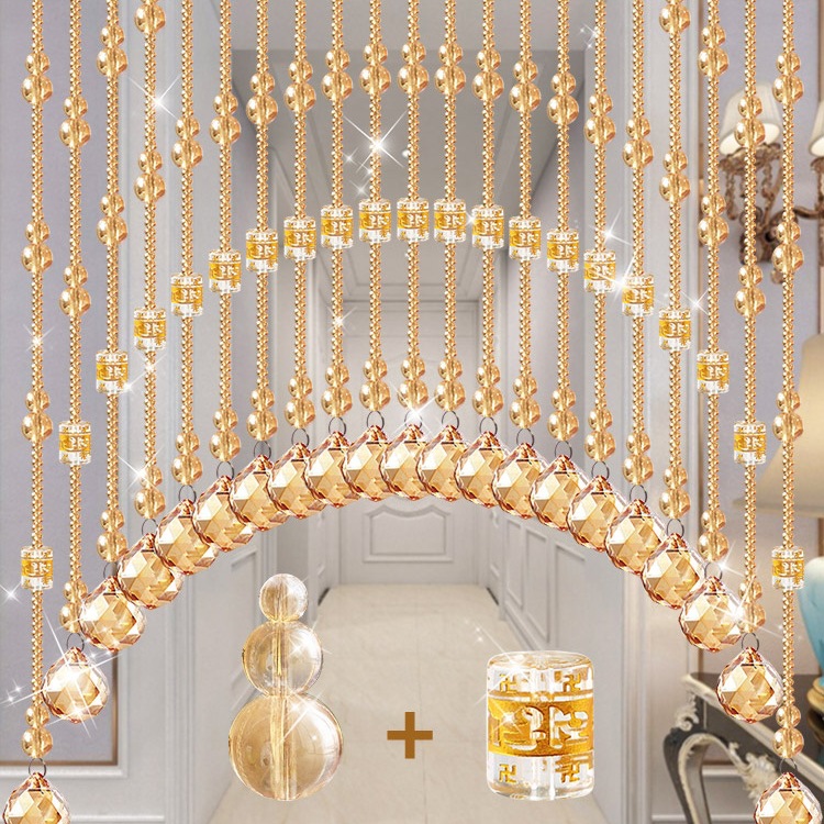 2025 Crystal Bead Curtain New Door Curtain Partition Curtain Gourd Living Room Entrance Bathroom Bedroom Door to Door String Curtain