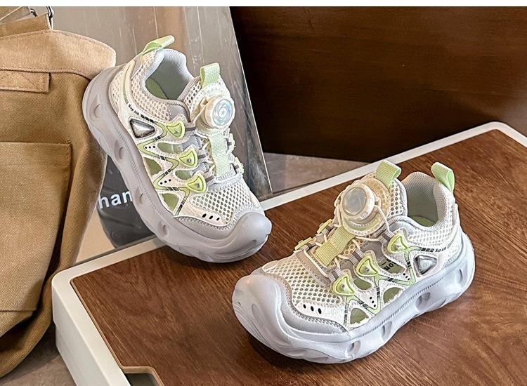 Breathable Kids Sneakers With Rotating Buckle For Boys And Girls_voghion.com