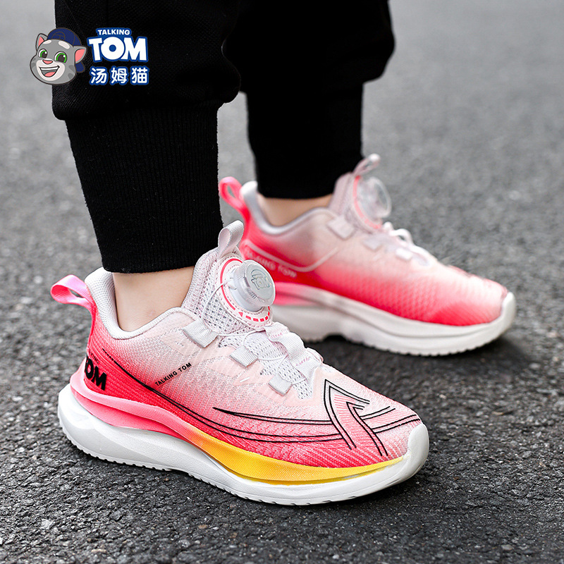 TOM Tom Cat zapatos para niños primavera nuevo estilo malla transpirable zapatos deportivos para niños zapatos para correr ligeros con absorción de impactos para niños grandes