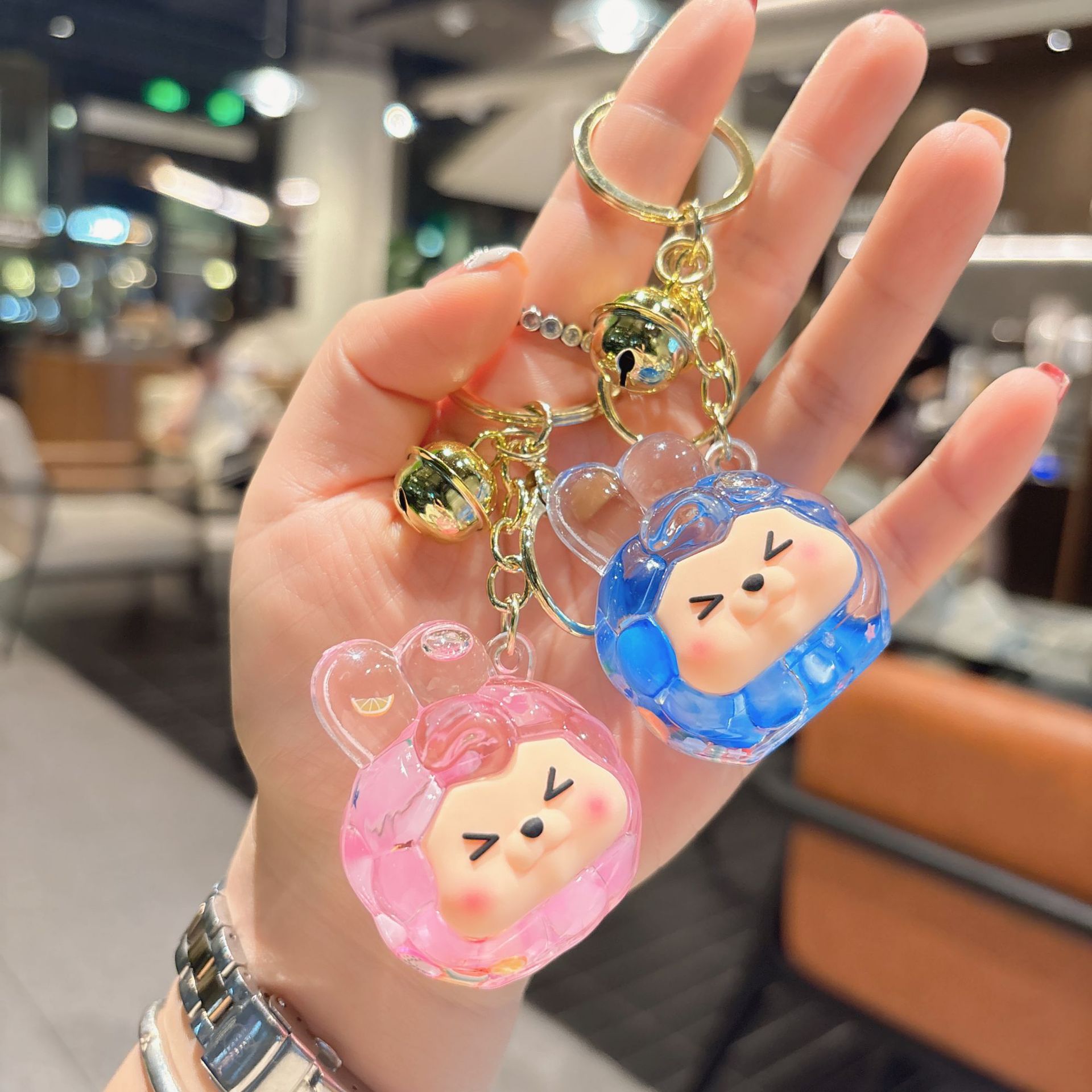 50g Weight Bag Pendant, Keychain Classification 1 Piece Quantity Festival, Shopping Occasion Acrylic Material Cartoon Character Pattern Unisex Gender Cute Style 1 Piece Cute Cartoon Character Acrylic Unisex Bag Pendant Keychain 9