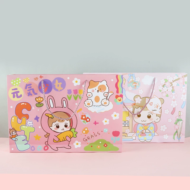 Каштан Junyuanqi Подарочная сумка для девочек Подарочная сумка Бумажный пакет Большая упаковка Подарочная сумка на день рождения сумка