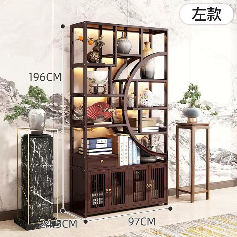 メーカークリアランスセール新しい中国風の茶とワインのキャビネットリビングルームディスプレイキャビネットDuobaoge紫砂ポットディスプレイキャビネット|undefined