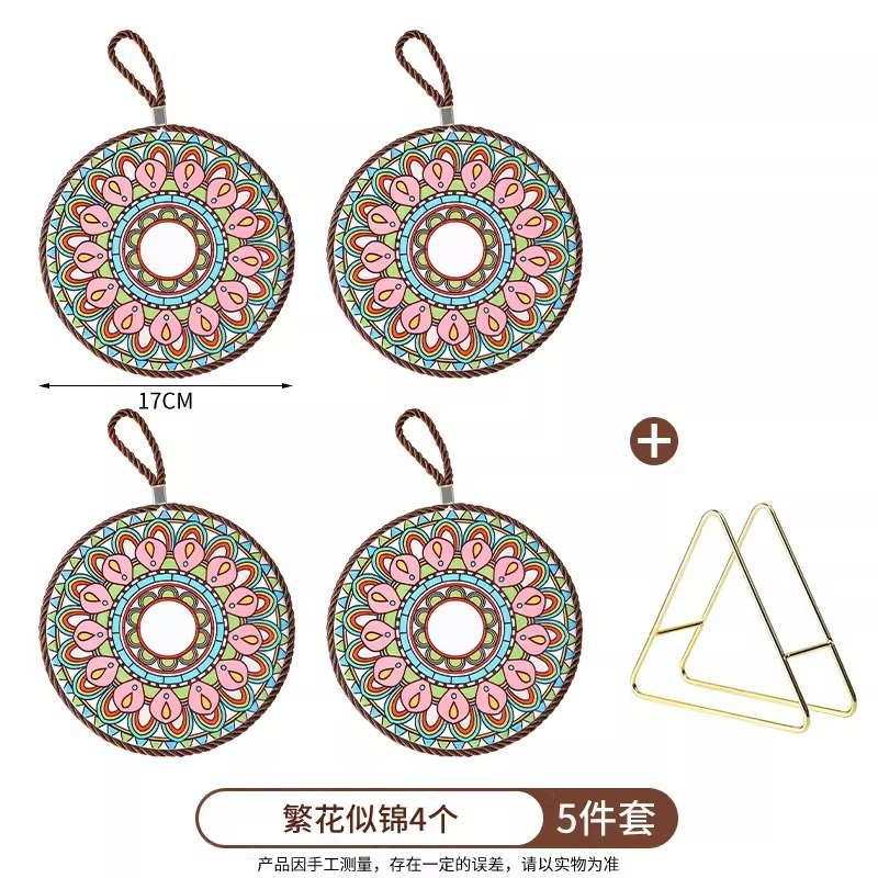 复古隔热垫耐高温砂锅防烫垫珐琅锅垫子陶瓷新中式餐桌防滑餐盘垫|undefined
