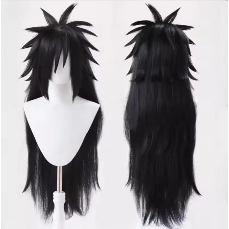 Naruto Uchiha Madara Cosplay Wig Black Wig Inverted Sky-High Style Cosplay Anime Wig