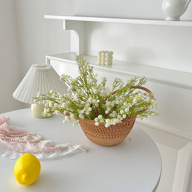 Artificial 5-Branch Soft Rubber Baby's Breath Bouquet for Wedding Decoration, Fake Flowers, Artificial Flowers, Venue Decoration, Floral Art