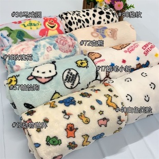 Cartoon Animal World Flannel Cyber Celebrity Pajama Pants Women's Autumn and Winter Coral Fleece Thickened Warm Casual Home Pants