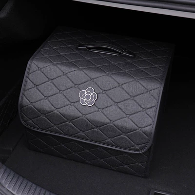 trunk storage box multi-functional Internet: Car storage bag/box - camellia-black-storage-box-large