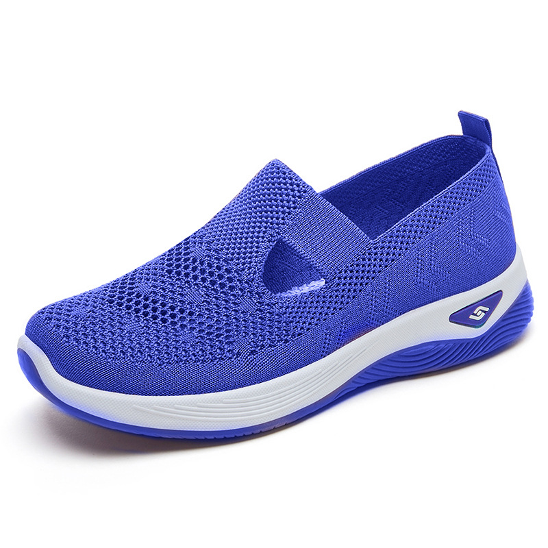 Zapatos de primavera para mujer, zapatos casuales de talla grande, zapatos de una sola pieza para envío directo, zapatos ligeros de suela blanda para mamá, zapatos transpirables y cómodos
