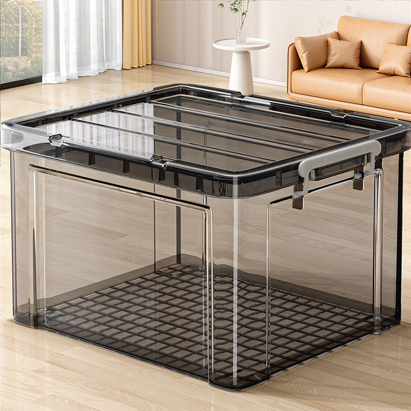 Transparent Storage Box Household Plastic Storage Box Clothes Toy Storage Box Large Capacity Snack Backup Storage