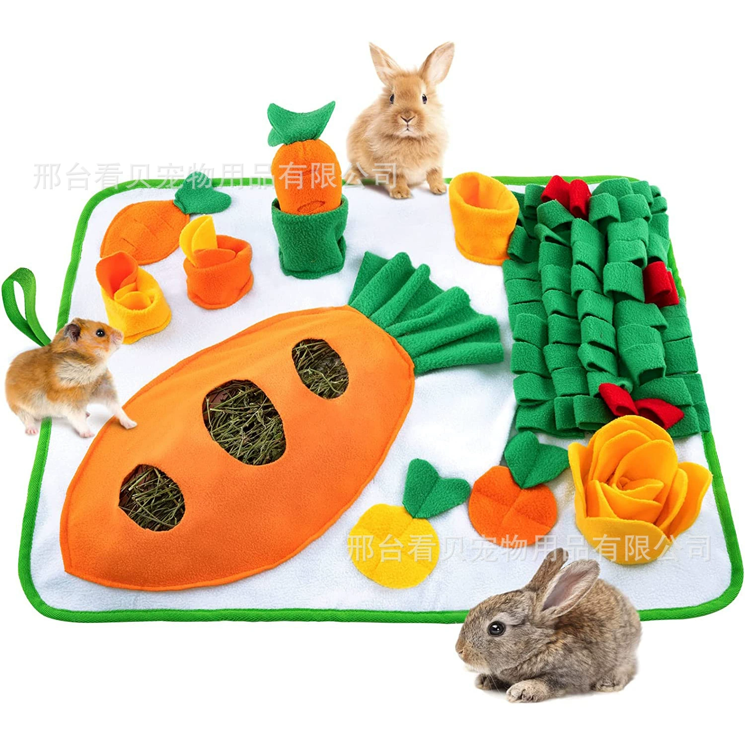 Трансграничные новые принадлежности для домашних животных коврик для кормления сена коврик для кормления кролика с морковной игрушкой обонятельный Тренировочный Коврик