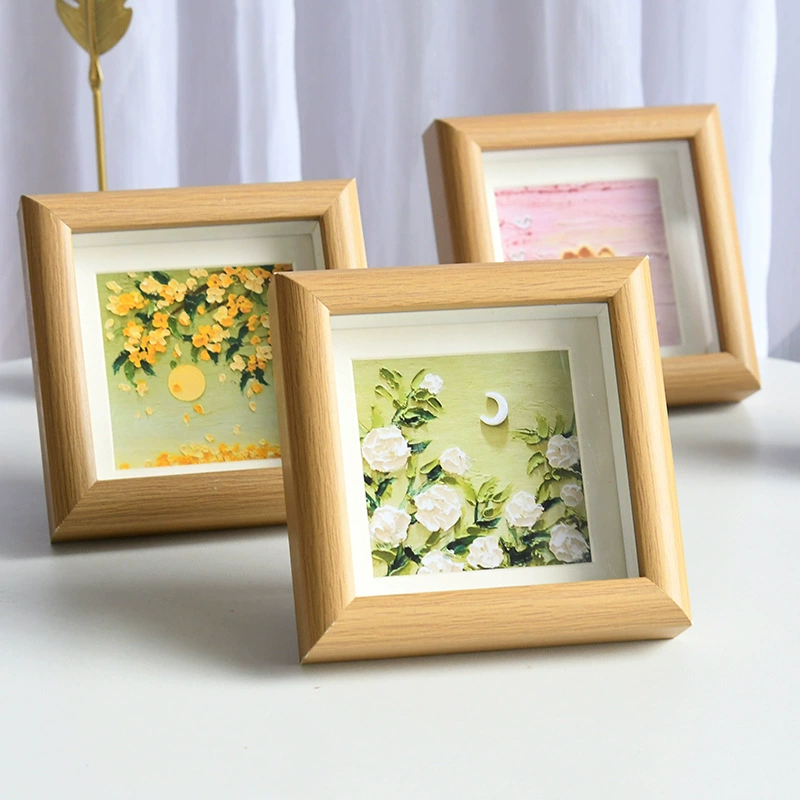Полая мини-рамка для фото, маленькая свежая квадратная картина маслом, 4 квадрата, 5 маленькая фоторамка, декоративная квадратная рамка для фотографий своими руками, оптовая продажа