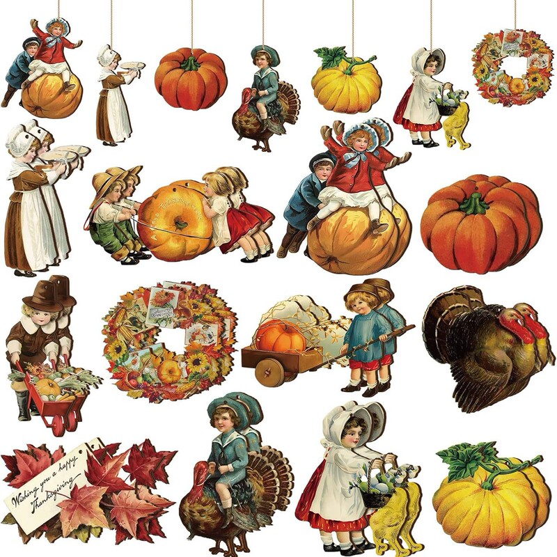 Fall Thanksgiving Wooden Hanging Ornaments Fall Tree Hanging Decor Harvest Maple Leaf Decorative Hanging Ornaments Holiday Party Decor