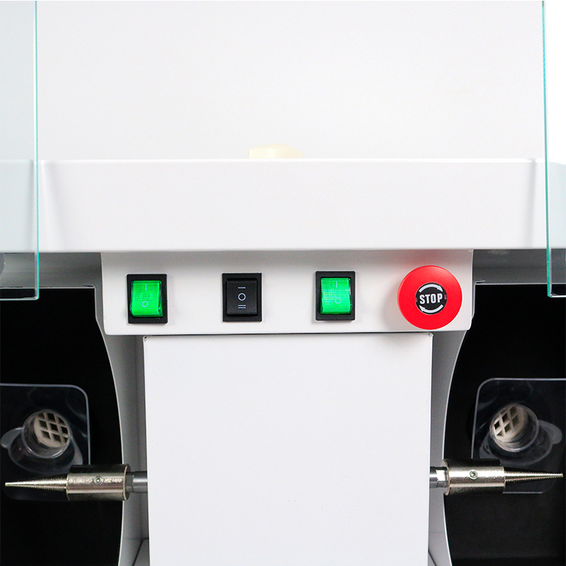 Jinguang máquina de pulido de escritorio de producción propia máquina de pulir dentadura oral técnico de fábrica máquina de pulido de doble cabeza con gabinete de recolección de polvo