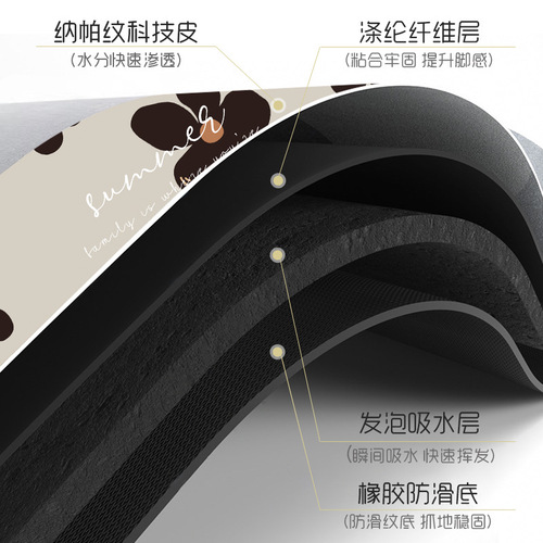 Kitchen countertop faucet absorbent mat colorful bathroom sink diatom mud draining quick-drying mildew-proof mat