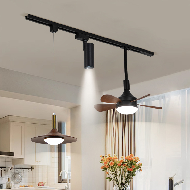 [Seleccionado cuidadosamente] Araña de pista retro Wabi-Jifeng Mostrador de barra móvil Mesa de comedor de ventilador de color nogal antiguo