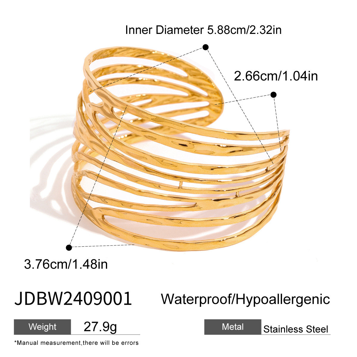 Joyas europeas y estadounidenses JEDING pulseras de acero de titanio no se desvanecen joyas de lujo ligero pulseras de alta sensación de acero inoxidable joyas transfronterizas