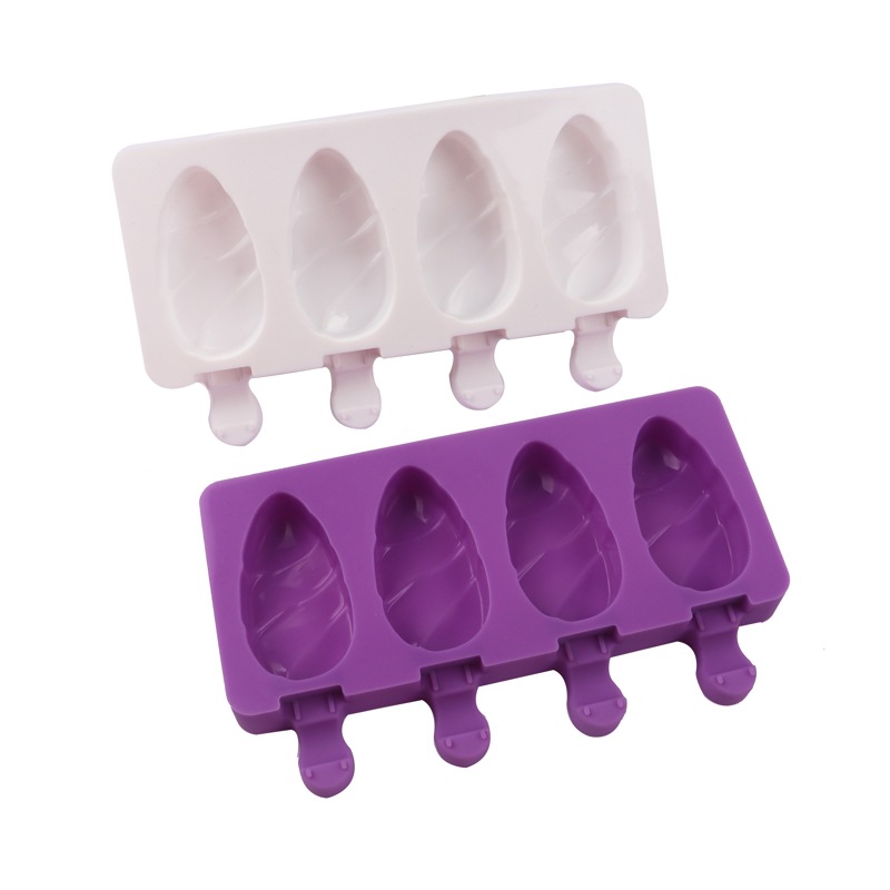Molde de helado de silicona de 4 piezas gota de agua helado molde de silicona molde de paleta casera de bricolaje molde de pastel de hornear