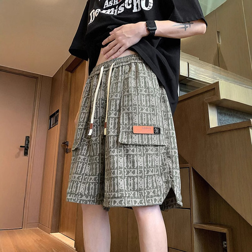 Men's Summer Outerwear American Street Fashion Sports Fitness Medium Pants Youth Casual Running Five-Finger Shorts