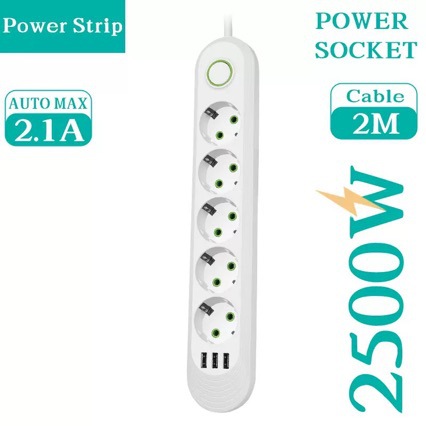 欧洲供应USB插排带线250V插线板跨境俄罗斯欧规插座家用排插