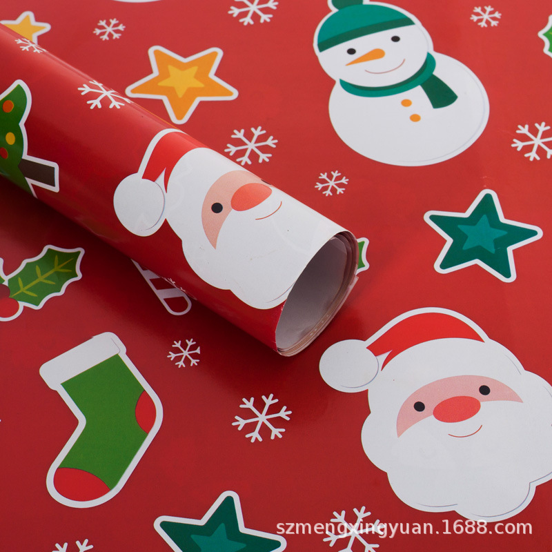 Papel para Envolver Regalos de Navidad de 80g de Papel Impreso, Decorativo para Decoración Navideña y Manualidades DIY