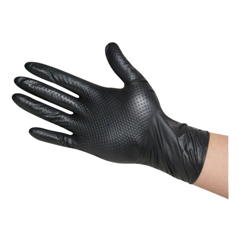 Guantes protectores duraderos, gruesos, resistentes a ácidos y álcalis para reparación de automóviles, anticorte, mantenimiento, resistentes al desgaste, sin polvo, con patrón de diamante, anticorte y antiarañazos