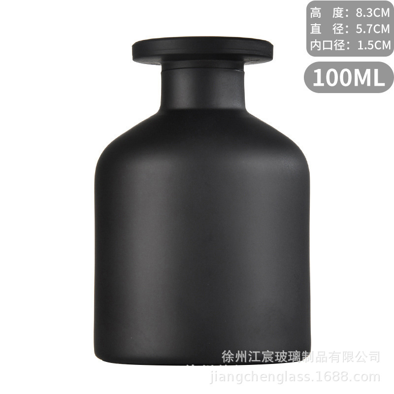 Botella de aromaterapia de barriga transparente sin fuego flor seca color botella de vidrio de aromaterapia de barriga grande botella de aromaterapia de barriga negra de oficina