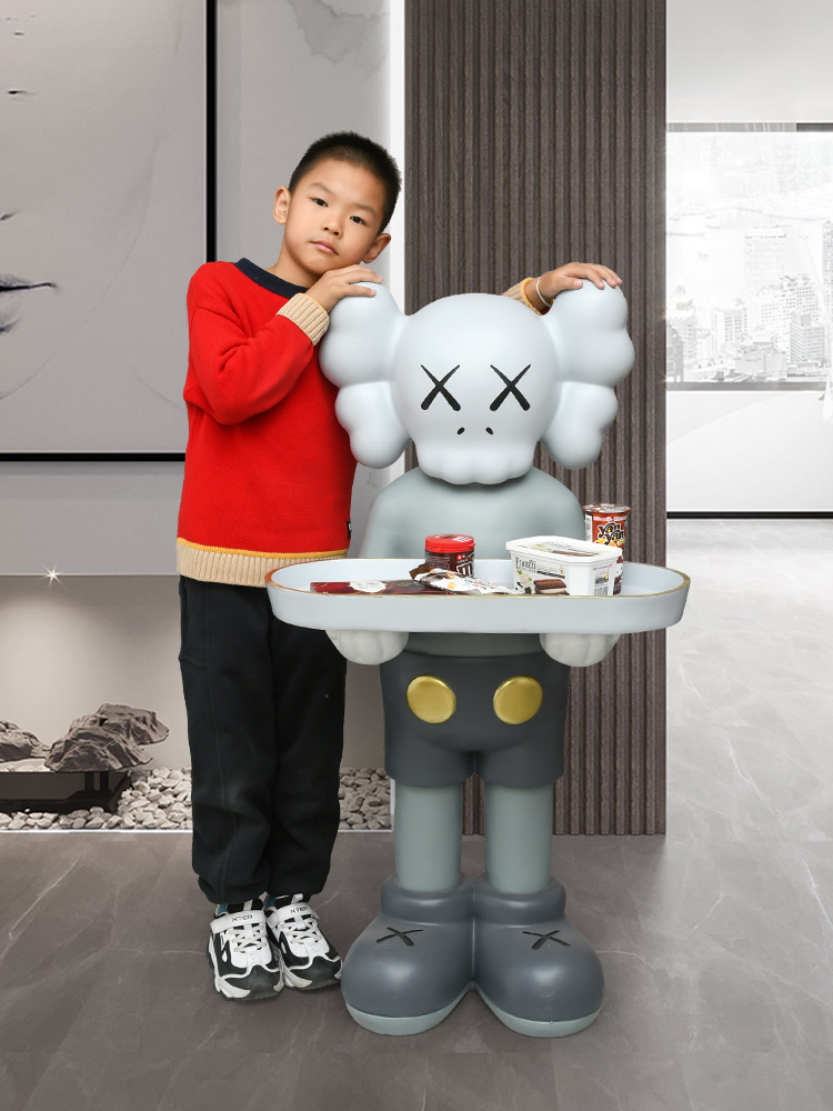 Tide play Net red kaws violent bear living room dining room large floor ornaments creative tray sofa side decorations