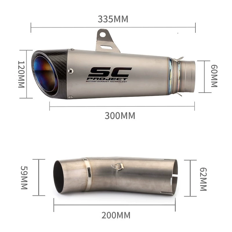 Motorcycle Ducati 959 Panigale modified exhaust pipe titanium alloy middle section exhaust pipe set