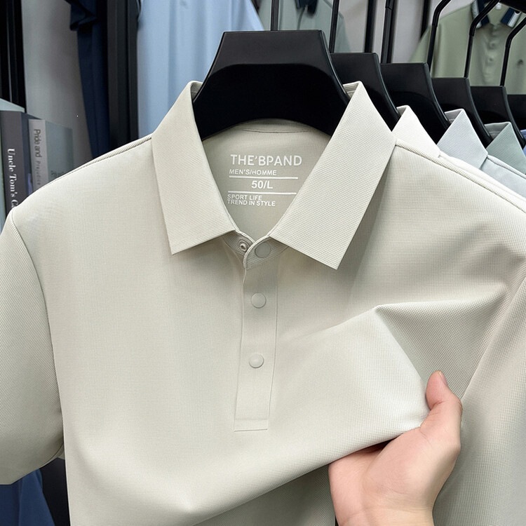 New T-Shirt [Mainly Recommended Hot-Selling Items] Polo Collar in Gray Blue, Navy Blue, Ginger Yellow, Black, Premium Gray, Leather Pink, Grass Green, Fruit Green