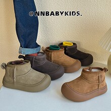 儿童雪地靴2025冬季新款男女宝宝棉靴加绒保暖大棉鞋加厚小童短靴