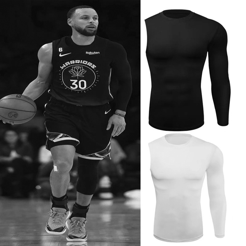 Basketball sports tights single arm long sleeve running fitness single sleeve stretch quick-drying breathable bottoming shirt cross-border exclusive