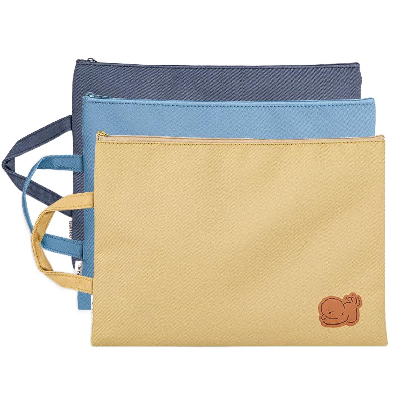 Deli 73150 lienzo portátil cremallera archivo bolsa maletín A4 órgano bolsa de oficina bolsa de papelería